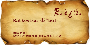 Ratkovics Ábel névjegykártya