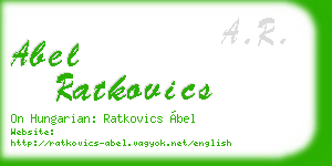 abel ratkovics business card